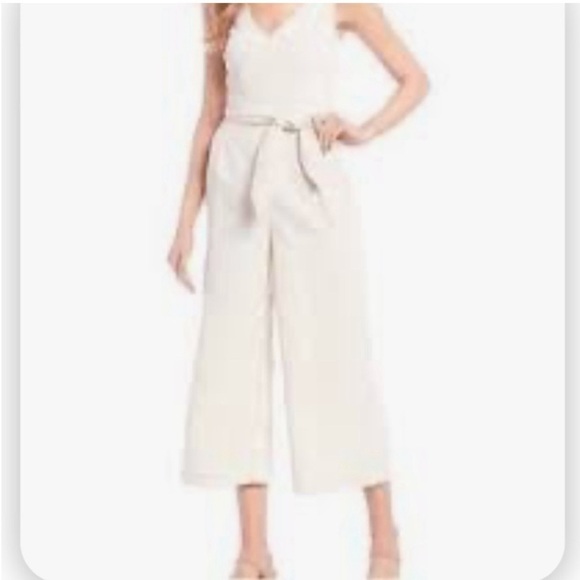 Takara Pants - Takara Off White Wide-Leg Jumpsuit Size 5